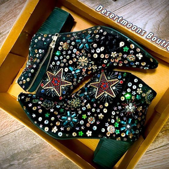 Free People Shoes - Free people Bedazzled Booties